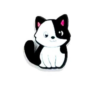 Cute Black and White Cat shoe charm NWOT